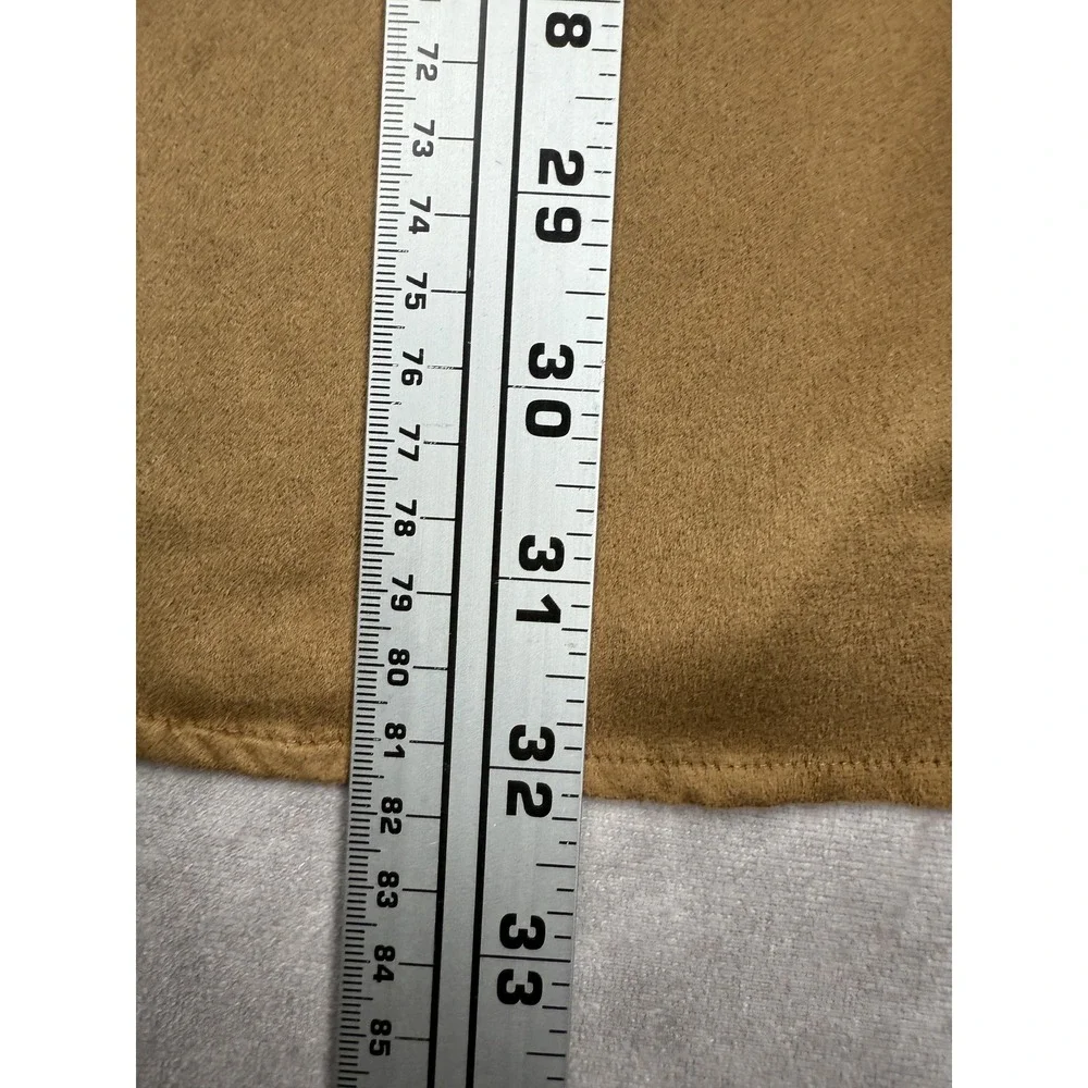 VTG DKNY Shirt Mens XL Brown Button Long Sleeve Faux Suede Pocket 90s Minimalist